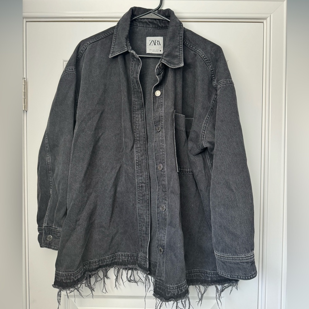 Black Denim Oversized Jacket